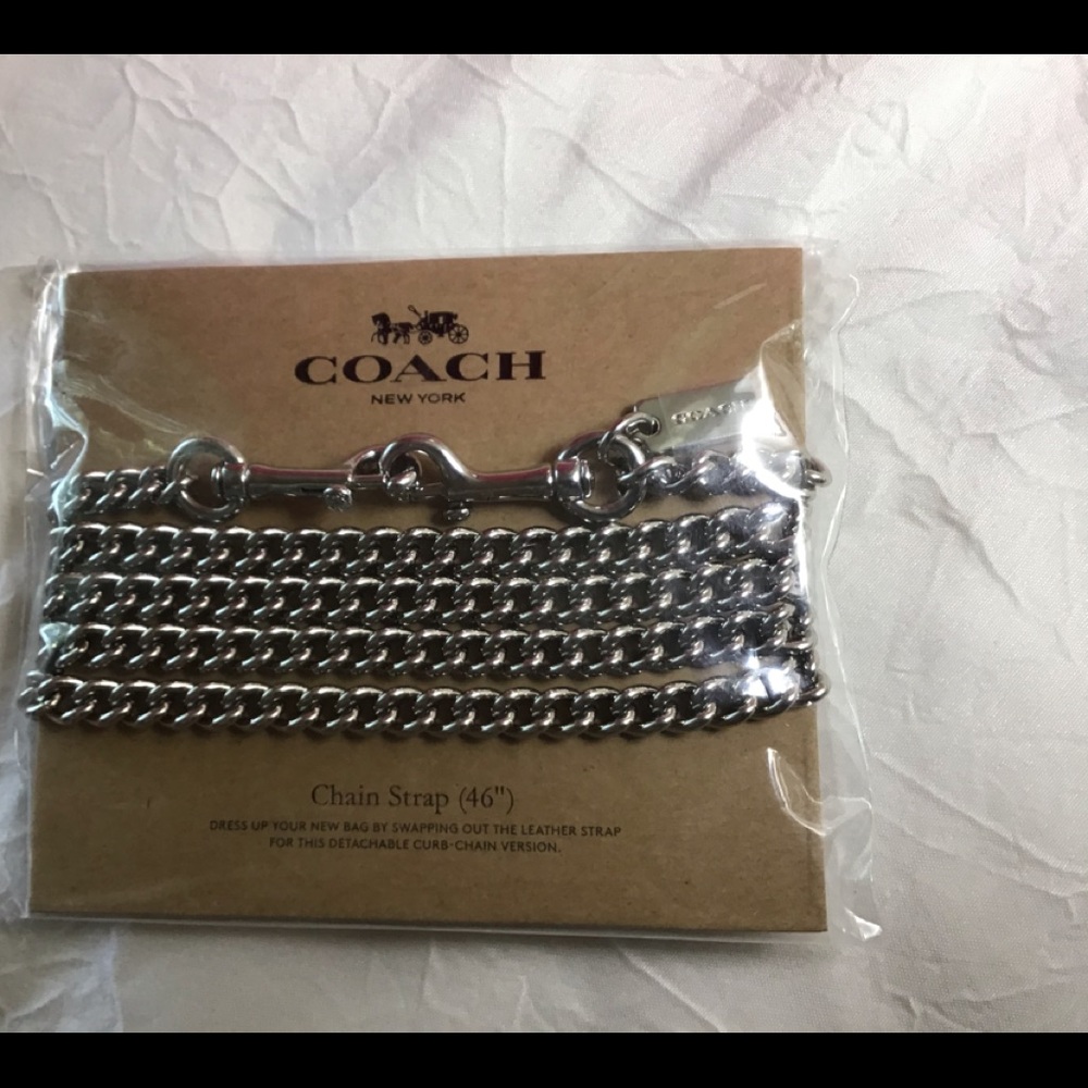 COACH Replacement Silver Chain Detachable Crossbody Bag Strap NWT